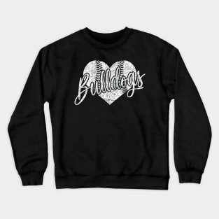 Bulldogs Baseball Softball High School Team Mascot Mom Crewneck Sweatshirt